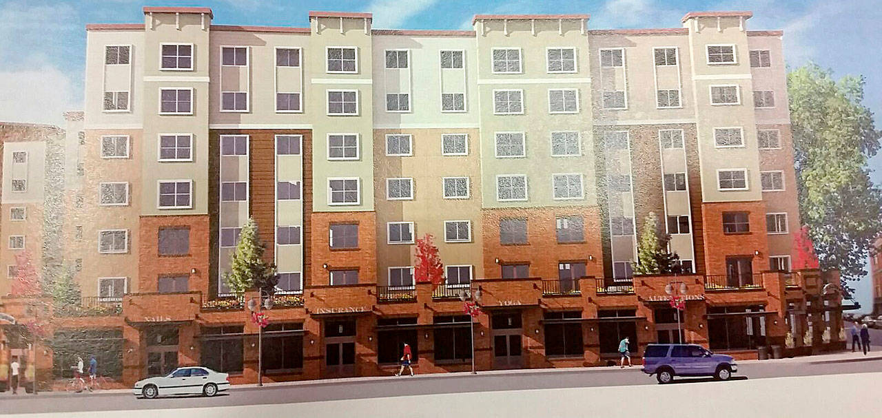 Above is an artists rendition of what the Auburn Senior Living Apartments will look like.