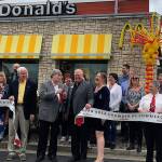 The new McDonalds brings city and community leaders and supporters to a ribbon cutting and grand reopening Wednesday. COURTESY PHOTO
