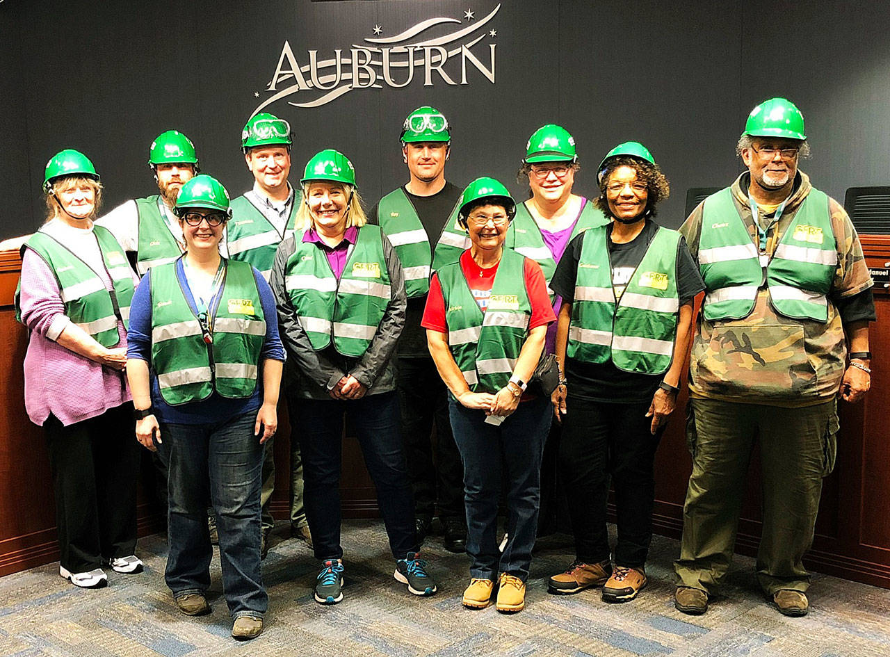 Auburns latest graduating class from the CERT program. COURTESY PHOTO