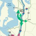 This map shows were the state DOT plans to extend SR 509 and SR 167. COURTESY GRAPHIC, State DOT