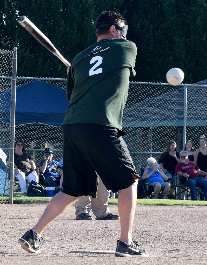Kyle Nearhood from City of Kent connects for a hit. RACHEL CIAMPI, Kent Reporter