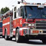 Fire departments join the procession. RACHEL CIAMPI, Auburn Reporter