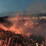 A brush fire along Auburns West Hill last Saturday quickly grew into a two-alarm call for the Valley Regional Fire Authority. COURTESY PHOTO, VRFA