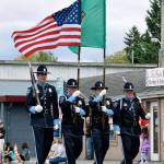 Auburn Police marches in the AuburnFest parade down Main Street last Saturday. RACHEL CIAMPI, Auburn Reporter