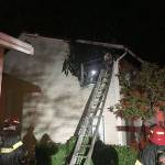 Firefighters confined the extinguished fire at the Clearwater Ridge Apartments to one unit early Wednesday. COURTESY PHOTO, VRFA