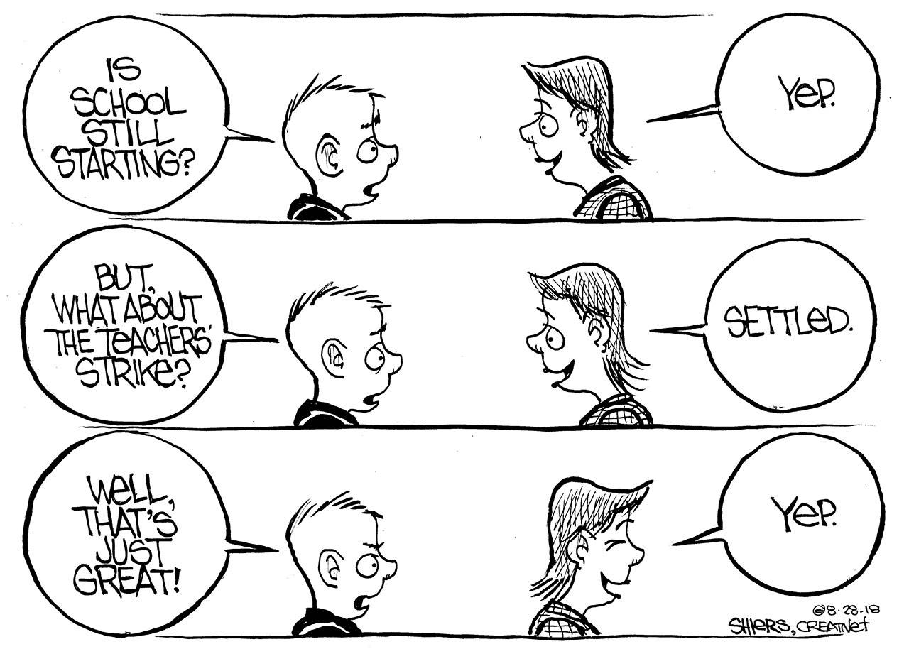 Reporter cartoon, Frank Shiers