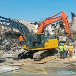 Historic building begins tumbling down