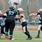 Panthers quarterback Baylen Erdmann stands tall in the pocket to deliver a pass. RACHEL CIAMPI, Auburn Reporter