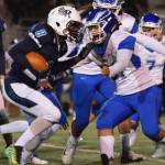 Auburn Riversides Henry Igwala tries to elude Federal Ways Rudy Delatorre during NPSL division crossover playoff action Friday night. RACHEL CIAMPI, Auburn Reporter