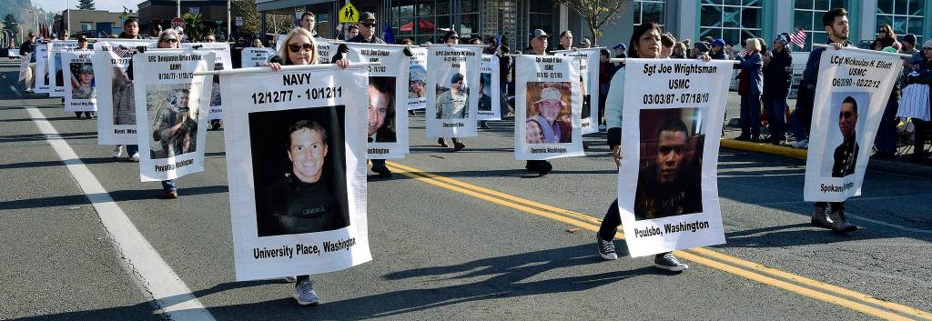 American Gold Star Mothers of Washington State display those sons and daughters who were lost in war. RACHEL CIAMPI, Auburn Reporter