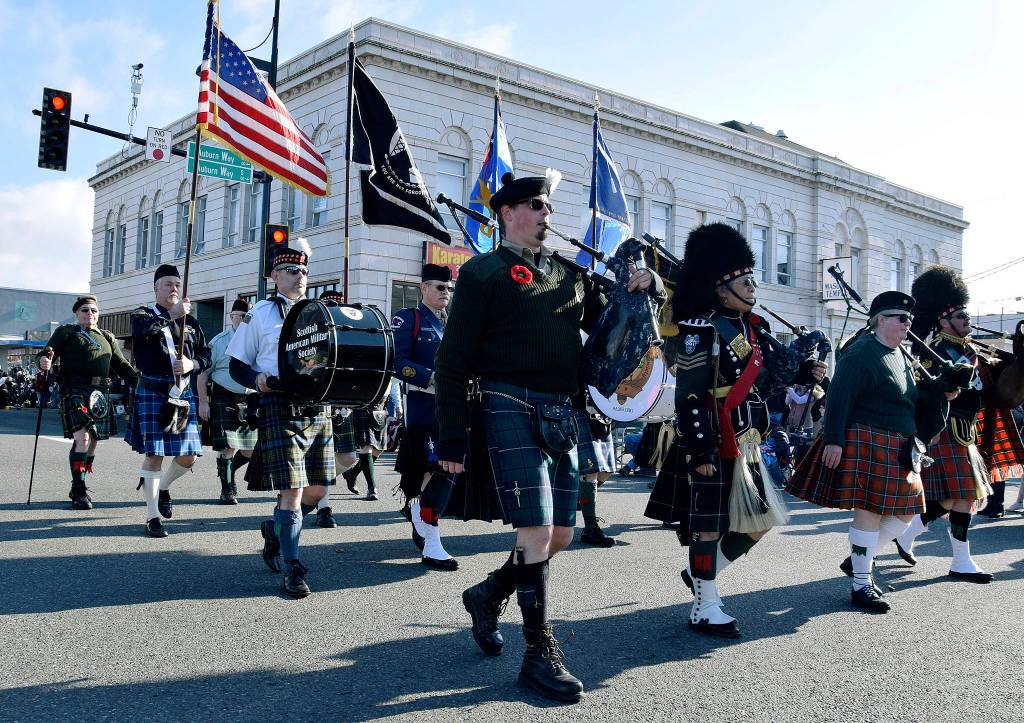 Mount Rainier Scottish American Military Society Band. RACHEL CIAMPI, Auburn Reporter