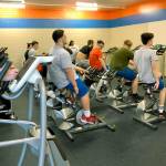 Exercising students fill Auburn Mountainviews new fitness lab inside the schools field house. COURTESY PHOTO