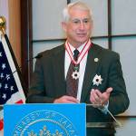 Congressman David Reichert, R-Auburn, speaks at a ceremony after receiving the Order of the Rising Sun, Gold and Silver Star from Japan for his work. COURTESY PHOTO