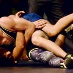 Auburns Gabe Sena rides Todd Beamers Julian Clemans before delivering a pin in the second round of their 132-pound match last Wednesday, Jan. 9, at the Auburn Performing Arts Center. RACHEL CIAMPI, Auburn Reporter
