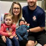 The Christiansens, Haley, Brett and daughter Jane, with newborn son, Brooks, at St. Elizabeth Hospital in Enumclaw. COURTESY PHOTO