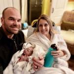 The Christiansens, Haley, Brett and newborn son Brooks, at the Solei Day Spa and Boutique in Lakeland Hills. COURTESY PHOTO, Jenni Shires
