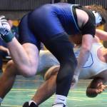 Auburn Riversides Will Russell knocks down Decaturs Sampson Mitchell during their 220-pound final at the NPSL Olympic Division/sub-district tournament championships Saturday at Bob Jones Gymnasium. RACHEL CIAMPI, Auburn Reporter