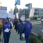 Outside of Multicare Auburn Medical Centers emergency room entrance, dissatisfied hospital employees, members of SEIU 1199, picket to inform the community of the issues that separate them from hospital administration in their ongoing negotiations for a new contract. ROBERT WHALE, Auburn Reporter