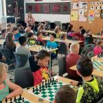 Burgeoning chess masters at play during the 2018s inaugural Auburn School District chess tournament. COURTESY PHOTO