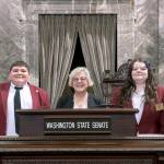 Garcia, Warner serve as pages for Sen. Wilson