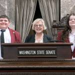 Garcia, Warner serve as pages for Sen. Wilson