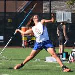Auburn Mountainviews Anthony Gonzales tosses the javelin 185 feet, a school record, during the NPSL finals. The mark is the sixth farthest this season for all schools in the state. RACHEL CIAMPI, Reporter