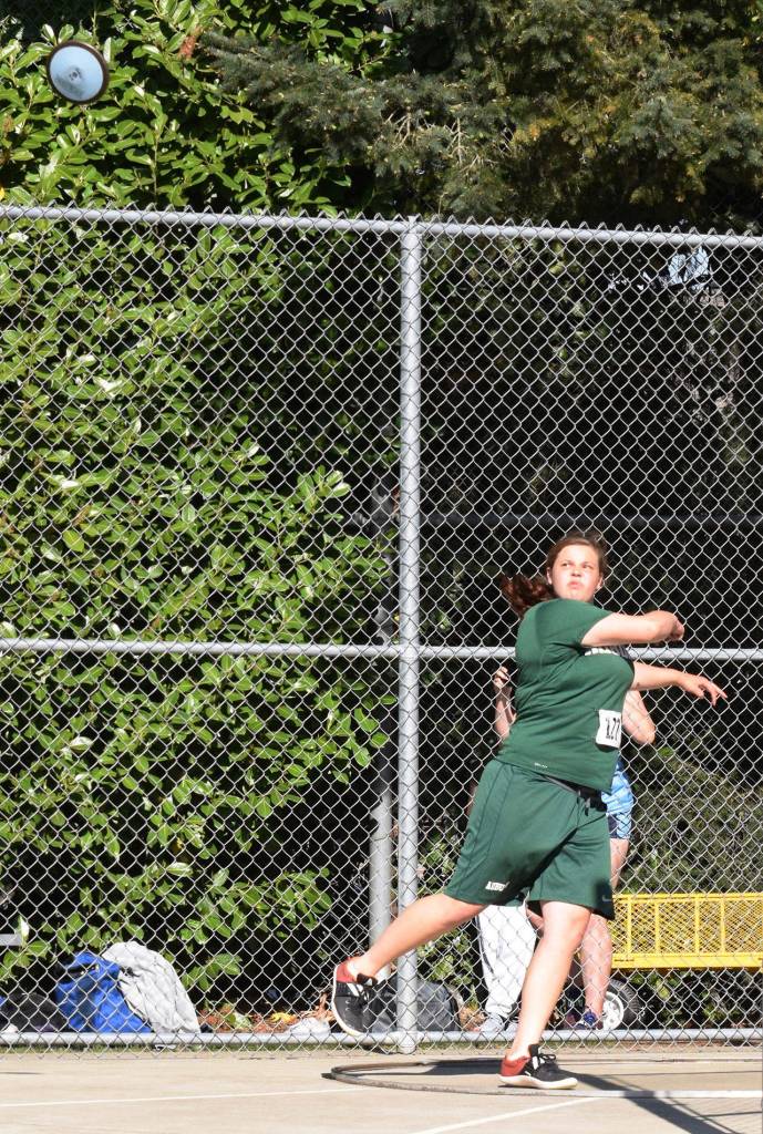 Auburn junior Tatiana Rose unleashes the discus during the NPSL finals. Roses personal-best toss of 114 feet, 10 inches earned her the bronze. RACHEL CIAMPI, Reporter