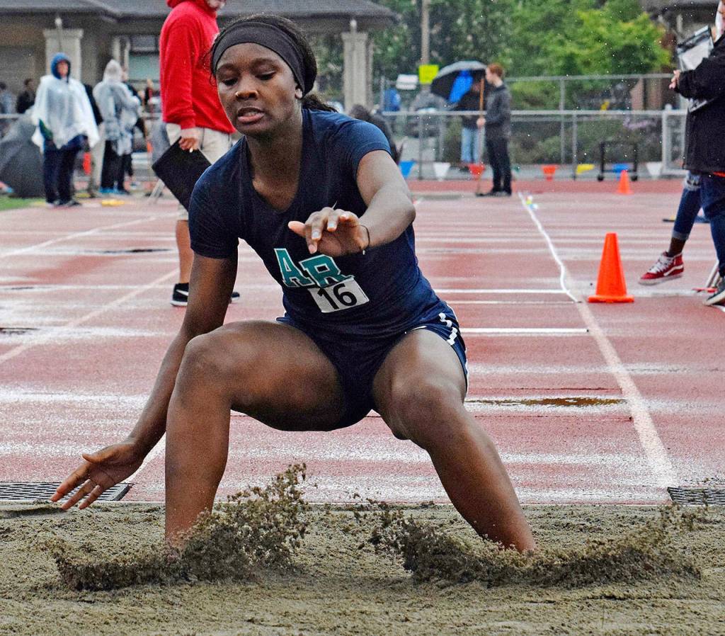 The Ravens Stephanie Igwala made state in the triple jump with a leap of 35-5¼. RACHEL CIAMPI, Auburn Reporter