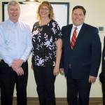 Rep. Pat Sullivan, D-Covington, second from the left, joins South King County civic and education leaders at the Good Eggs breakfast on Wednesday, May 22. With Sullivan are, from left, Federal Way School District Superintendent Tammy Campbell; Pacific Mayor Leanne Guier; Federal Way Mayor Jim Ferrell; and the events host, King County Councilman Pete von Reichbauer. COURTESY PHOTO