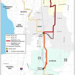 A map of the RapidRide I Line that will connect Auburn, Kent and Renton and is expected to open in 2023. COURTESY GRAPHIC, Metro