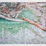 One of Vashon Island artist Michelle Lasselines paintings, the product of her time as the White River Valley Museums first-ever artist-in-residence at Auburns Mary Olson Farm in the spring and summer of 2018, and now on display at WRVM. Courtesy image