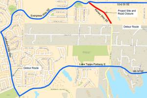 Part of Kersey Way SE to close Aug. 12-14 for new elementary school construction | UPDATE