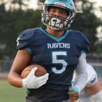 Auburn Riversides Javon Forward finds the end zone for one of his two touchdown runs in the first quarter against Auburn Mountainview on Friday night. RACHEL CIAMPI, Auburn Reporter