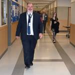 Auburn School District Superintendent Alan Spicciati walks the halls of the new Olympic Middle School. RACHEL CIAMPI, Auburn Reporter