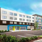 This artists rendering depicts what the Hilton hotel south of Safeway on Auburn Way South will look like. COURTESY IMAGE