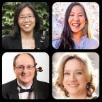 From top left, meet the Auburn Symphony Orchestras Denise Lum, clarinet; and Emilie Choi, violin; from bottom left, Brian Wharton, cello, and Tanys Stambuk, piano. COURTESY PHOTO, ASO