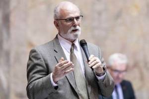 Sen. Phil Fortunato, R-Auburn, on the Senate floor. COURTESY PHOTO, Washington State Legislature