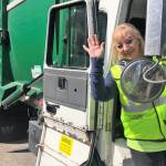 Waste Management driver Beverly Fecteau is a rock star on her route for safety and efficiency. COURTESY PHOTO, Waste Management