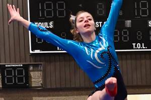 Smooth flight: Top gymnasts compete at a high level