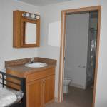 Photo by Haley Ausbun. A preview of the first modular unit being used to house King County residents under quarantine for COVID-19, coronavirus. The units will be located on a county-onward parcel in White Center, where an old office building is planned to be demolished to make space.