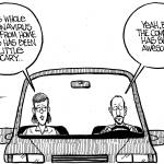 Reporter cartoon, Frank Shiers