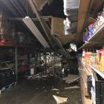 A roof partially collapsed on Thursday, May 14, in the stocking area of the Auburn Safeway store. COURTESY PHOTO, Valley Regional Fire Authority
