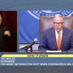 Gov. Jay Inslee during a televised news conference on Monday. (TVW)