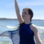Youth Premier dancers went on location to film at Saltwater State Park. Pictured: Cora Longhurst.