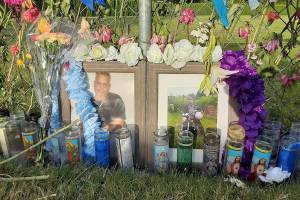 Memorial for homicide victim Hiram Figueroa at Brannan Park, 1019 28th St. NE, Auburn. Robert Whale/Auburn Reporter