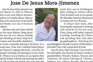 Jose De Jesus Mora-Jimenez | Obituary