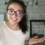 Rainier Middle School teacher Kadalena Abraham in her home classroom, that is, her classroom at home, where shell meet her students every day. Photo courtesy of Kadelena Abraham.