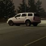 This white SUV was stolen about 15 minutes before the Oct. 6 shooting incident. Courtesy of Trooper Rick Johnson