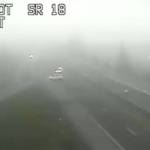 Screenshot of the Oct. 6 scene on Highway 18 in Auburn. Courtesy of @wsdot_traffic