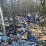 Garbage covers the ground at a homeless encampment off of West Valley Highway near 15th Street Northwest. Courtesy Photo, City of Auburn.